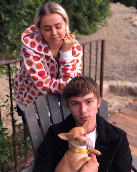 Mae Whitman and Miles Heizer together.